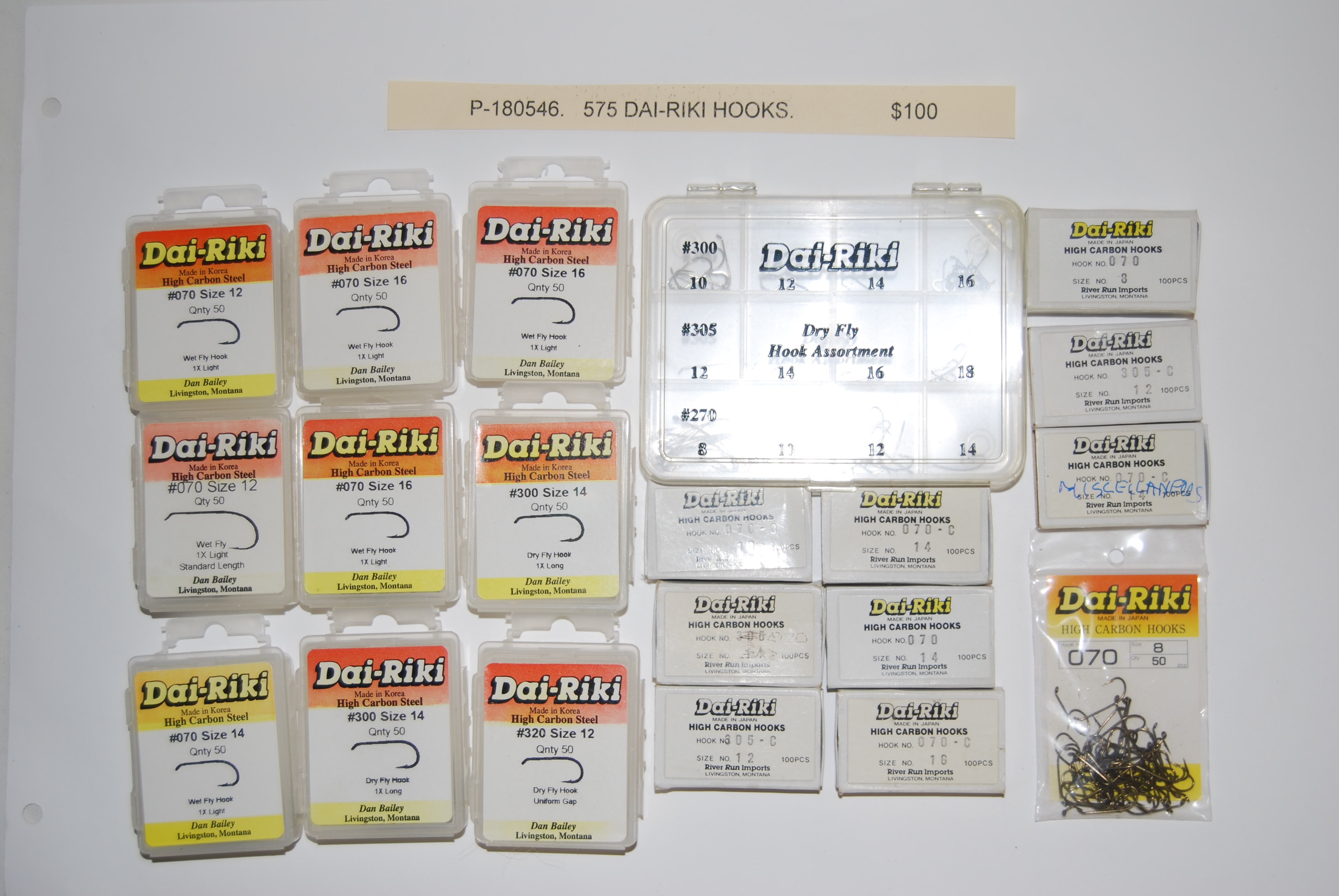 575 DAIRIKI FLY TYING HOOKS.